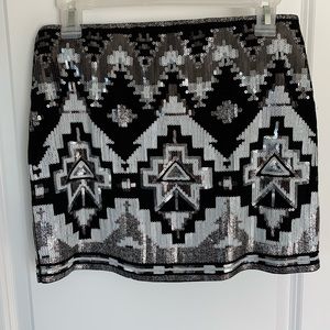Express sequined mini skirt